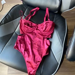 Red Corset with Cutouts